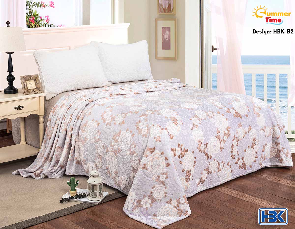 Summer Time Burn Out 1 Ply Double Bed Flannel Blanket P.B HBK